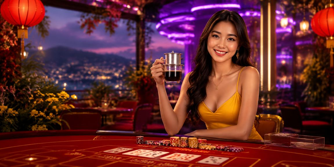 Người chơi thư giãn với baccarat trực tuyến tại quán cà phê Đà Lạt