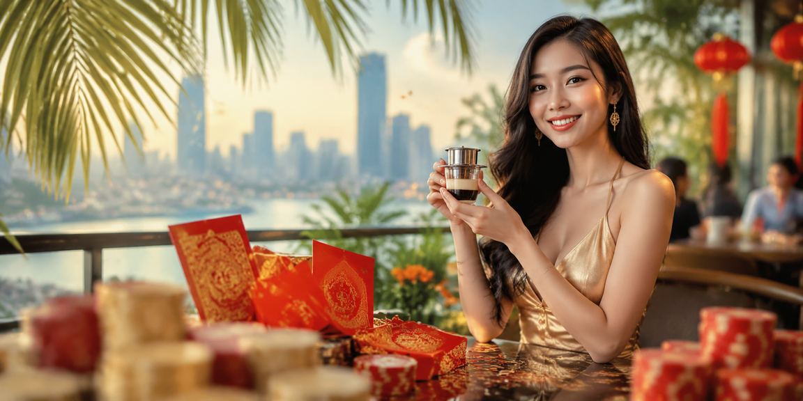 Người chơi nhận thưởng phong bì đỏ tại quán cà phê Hà Nội sau chiến thắng cá cược